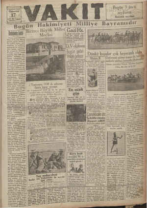 Vakit Gazetesi 17 Ağustos 1929 kapağı