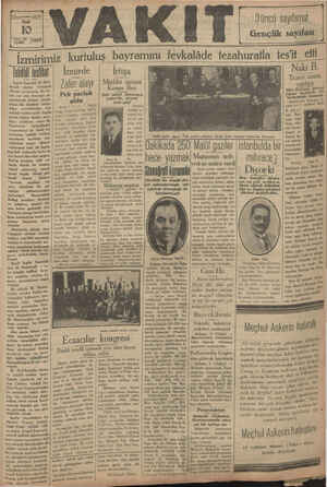 Vakit Gazetesi 10 Eylül 1929 kapağı