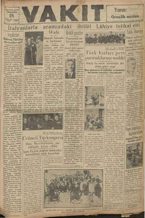 Vakit Gazetesi 17 Eylül 1929 kapağı