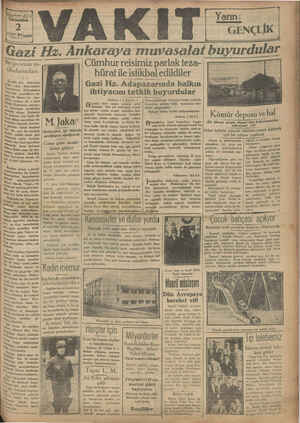 Vakit Gazetesi 2 Ekim 1929 kapağı