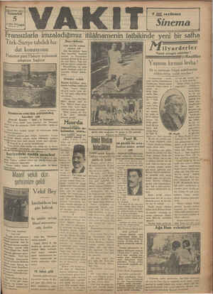 Vakit Gazetesi 5 Ekim 1929 kapağı