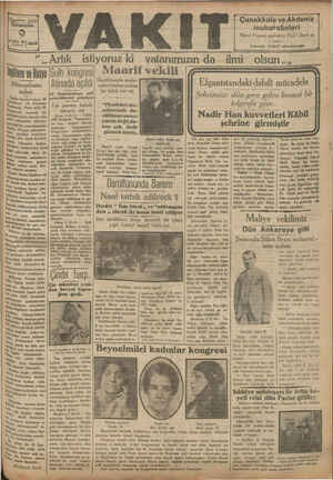 Vakit Gazetesi 9 Ekim 1929 kapağı