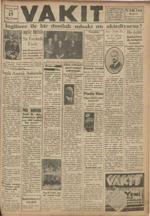 Vakit Gazetesi 15 Ekim 1929 kapağı