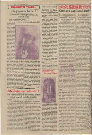    , eğ — 6. — VAKIT. — 20 Teşrinisani 1929 “—— — 65 yaşında binici ! Zilenin bu seneki panayırı çok parlak oldu Hususi Zile