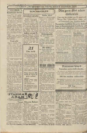   — 2. — VAKTT — 22 Teşrinisani 1929 VAKT IN ŞEHİR VE MEMLEKET HABERLERİ ADLİYEDE Komiserin davası Ahmet B. ın akli melekâtı