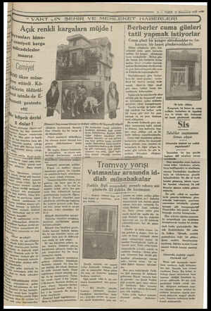  3. 2 VAKIT. 11 Kânunevvel 1925 <8 “ VAKT ,İN ŞEHİR VE MEMLEKET HABERLERİ Jei gi g Yvanları hima- y “emiyeti karga...