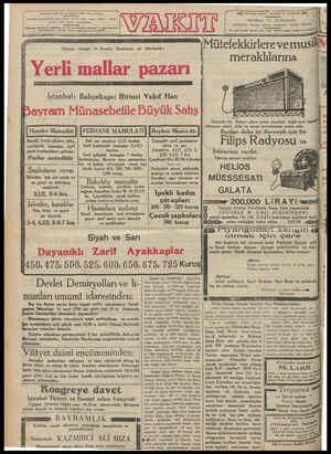  EE MANKIN | Mü üte ve Maadin Bankasına ait Türkiye Yerli mallar pazarı Sanayi İstanbul: Bahçekapı: Birinci ayram Münasebetile