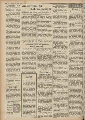    | — 4. — VAKIT 15 Şubat 1930 — WAVKİDN Türkiyede Türkçe jtanbul sokaklarında ecnebi dillerile savrulan küfürlerin çınladığı