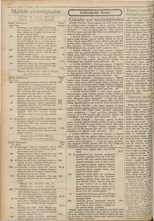    — 6 — VAKIT 3 Nisan 1950 — Mahlülât müdürlüğünden: *  Bidayeti ilân 2-498) Haha (1) Nihayeti din 3 -4-930 Çarşamba Kıymeti
