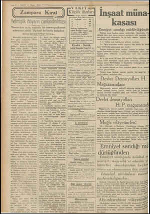  — 6 — VAKIT 4 Nisan 1930 Zampara Kural Yetmişlik ihti İhtiyarın car canlandırılması Bunun için on üç üç yüşlkler biri bir...