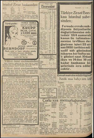  — 6 — VAKIT 18 Nisan 1930 İstanbul Ziraat bankasından: sokağı Bağdat Mektep Hat boyu Bağdat Karyesi No, 13 13 7 609-11...