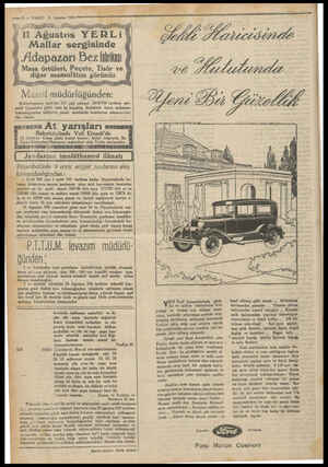    — 8 — VAKIT 5 Ağustos 1930 YE yyl 11 Ağustos YERLİ ) Mallar sergisinde j Adapazarı Bez filrikası Masa örtüleri, Peçete,...
