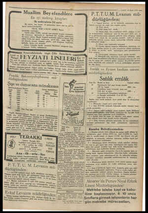  >7— VAKIT 18 Eylül 1930 we Muallim Bey efendilere amma | P.T.TLU.M. Lvazım mü- En iyi mektep kitapları | dürlüğünden: I —...