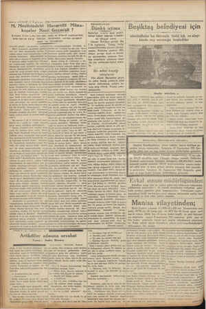        —o —VAKIT 17 Tüşinwel 1930 M. Meclisindeki Hararetli Müna- kaşalar Nasıl Geçmişti ? Serbest Fırka Liderinin adil, meli