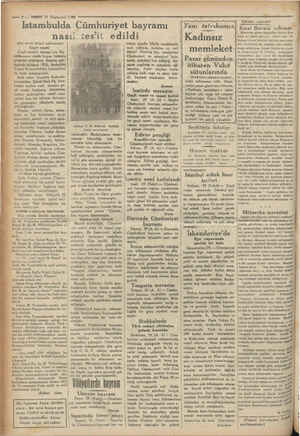    — 2 — VAKTTI 31 Teşrinevel 1780 Istambulda Cümhüriyet bayramı | nasi! tes'it edildi 'kitten ziyade, büyük tezahüratla (Üst