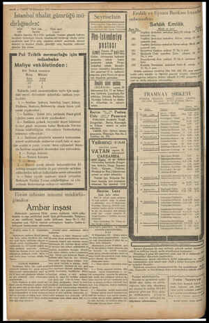  —3 — VAKIT 18 Kânunsani 1931 | in n e : : Ati me ea Emlâk ve Eyvtam Bankası Istan?& İstanbu! ithalât gümrüğü mü- | Sevrisefai