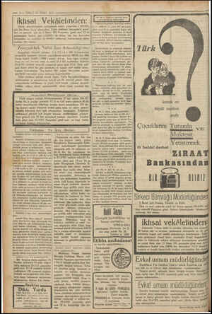  .— 8 — VAKIT 25 MART 1831 iktisat Veköletinden: | Ziraat mücadelesinde kullanılmak üzere pazarlıkla ( 100,000) yüz bin Hora