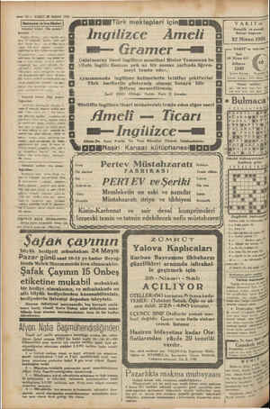  — 10 -— VAKTI 28 NSAN 1931 Mahkeme ve İcra İlânları Istanbul birinci iflâs memur'n ğundan: Istanbul dördünc ! Karta İf)...