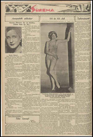  — 6 —VAKIT 28 MAYIS 193 1 Avrupadaki yıldızlar Norma Shearer ile on dakika, Lillan Gish ile iki... Norma, Parise gelir...