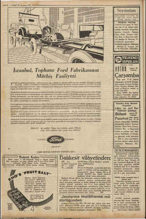    — 8 — VAKIT 20 Temmuz 1931 » ——— TL m m — N iz fi yil Wi bi in Tİ İ fi | "Yi ii AR İİ İstanbul, Tophane Ford Fabrikasının