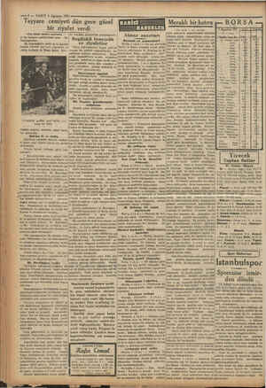    > — 6 — VAKIT 4 Ağustos 1931 Tayyare cemiyeti dün gece güzel bir ziyafet verdi (Üst tarafı birinci sayfada) rı ile tayyare