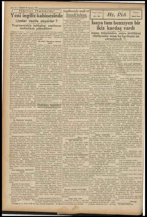  — 4 — VAKIT 26 Ağustos 1931 | Harici Haberler | Yeni ingiliz kabinesinde Kimler vazife alıyorlar ? Teşrinevvelde intihabat