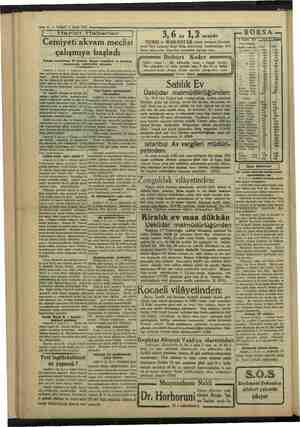    ii mi ——ö — VAKIT 3 Eylül 1931 İ Harici Haberler İ ay Lr senede — BORSA — : s ZER z : TE İLA edi Cemiyeti akvam mecli SI