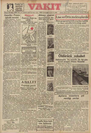      Cazip ve meraklı yazılar Bugün Kadın sayıfamızda (9 uncu ay) 1931 / Daha şük Millet Darülfün emini dair beys . Amerika -