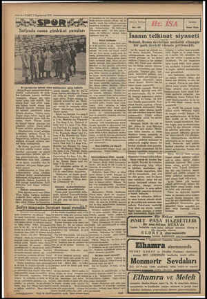  — 4—VAKITT 5 Teşrinevvel 1931 SPOR Sofyada cuma günkü.at yarışları ti umumiyesi ile tam hakimiyetimiz al tında cereyan...