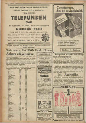    AŞ YE A e a MM e — 8 — VAKIT 21 Teşrinevvel 1931 — —— BİR KAC GUN DAHA SABIR EDİNİZ 1 SİZE PEK YAKINDA TAKTİM EDECEGİMİZ