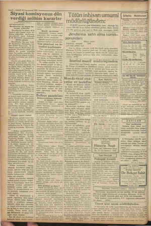    —6 —VAKTI 25 Teşrinevvel 1931 Siyasi komisyonun dün verdiği mühim kararlar (4 üncü sayıfadan devam 7 resi bulunmaktadır.