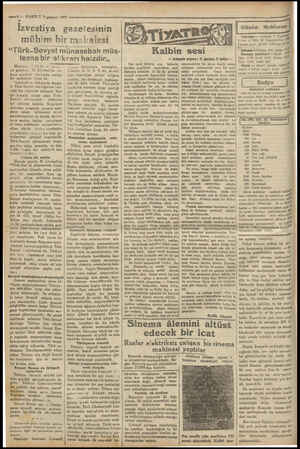  ——6 — VAKTT 7 Tegrinsan! 1931 İzvestiya gazetesinin mühim bir makalesi “Türk-Sovyet münasebatı müs- tesna bir istikrarı...