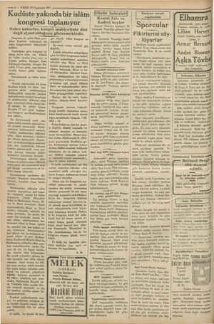       — 4 — VAKTT 10 Teşrinsani 1931 ——— - Kudüste yakındabir islâm kongresi toplanıyor Gelen haberler, kongre mahiyetinin...