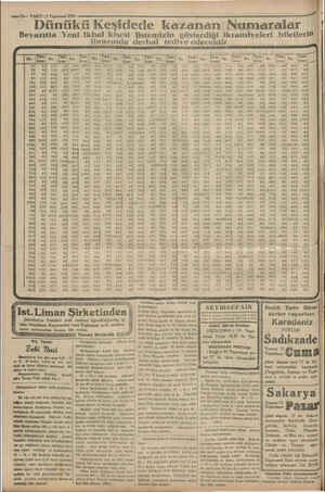    10— VAKIT 13 Teşrinsani 1931 Dünükü Keşid Beyazıtta Yeni Ikbal kişesi listemizin gösterdi ibrazında derhal tediye edec...