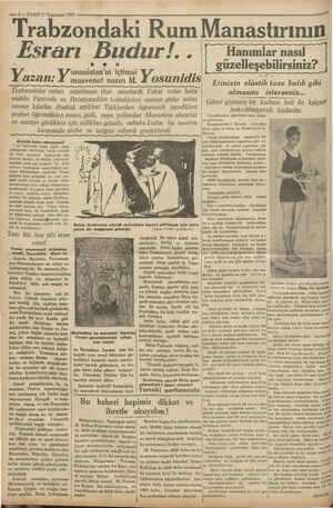    —— 6 — VAKIT 17 Teşrinsani 1931 - — Trabzondaki Esrarı Budur!.. Y: > V unanistan'ın içtimai azan: muavenet nazırı M. ML gg