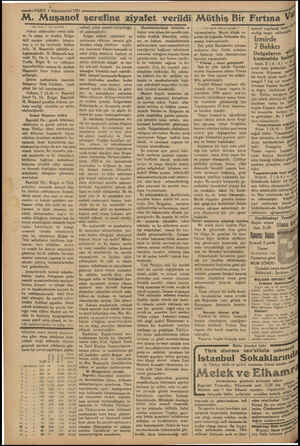  s4 VAKIT 3 Kânunuevvel 1931 — M. Muşanof şerefine ziyatet verildi Müthiş Bir Fırtına (Us tarafi 1 inci sayfada | Askeri...