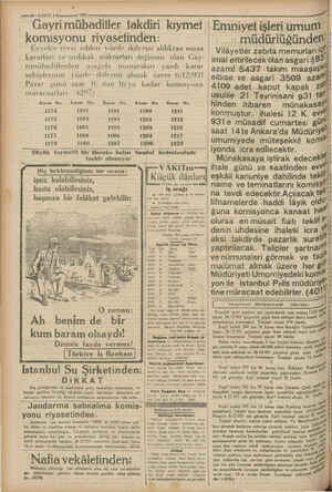    KE 7 AYY ——10—VAKIT 6 Kânunuevvel 1931 - Gayri mübadiller takd komisyonu riyasetinden: Evvelce tevzi edilen vüzde ikilerini