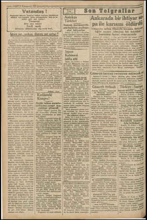  —)—VAKITT 12 Kânunuevvel 1931 Vatandaş ! Bugünden itibaren Tasarruf haftası başlıyor. Büyüklörin sözünü can kulağile dinle,