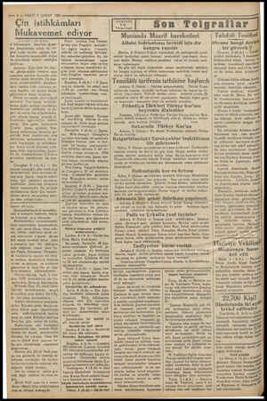  —— 7 — VAKIT 5 ŞUBAT 1937 Çin istihkâmları Mukavemet ediyor |Gst tarafı 1 inci savfada ri kalmamıştır. Anadolu ajansı- nın