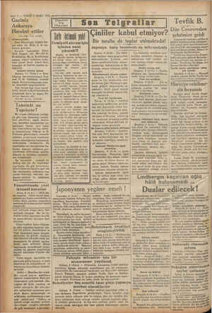    —— ? — VAKIT 5 MART 1932 Gazimiz Ankaraya Hareket ettiler (Ust tarafı 1 inci sayfada | bulunmuşlardır. Gazi Hazretlerile