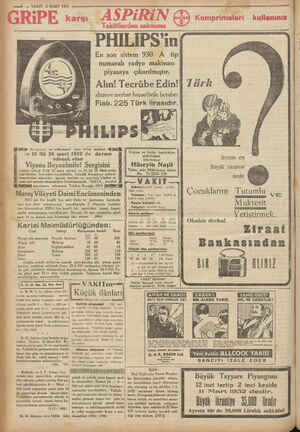  — VAKIT 8 MART 1932 'GRIPE karsı numaralı Gp Avupanın en mükemmel alm satım merkezi —n ve 13 ilâ 20 mart 1932 de devam edecek