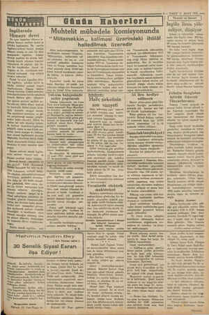  # 3 — VAKIT 11 MART 1932 — | (emre ve sat | ş İngilterede maye devri Bu ayın başından itibaren In- Ziltere himaye usulünü...