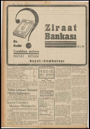  — 8 — VAKIT 13 MART 1932 HAYAT KITABI hayat-kumbarası Istanbul Belediyesi ilânları Ebussuut caddesinde 15 No. lı matbaa...