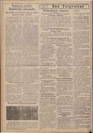  —— 2. VAKIT 22 MART 1937 Beynelmilet teamüller Devletler Aktedilen muahede malarla teyit ediliyor Mart aymın ilk haftasında