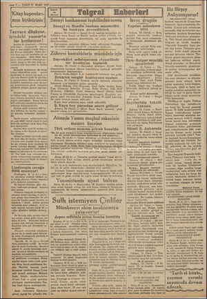 —?— VAKIT277 MART 1937 FEEL Telgrai Haberleri || Tayyare düşüyor, içindeki yumurta- lar kırılmıyor! Londra, 25 (Stamboul) —