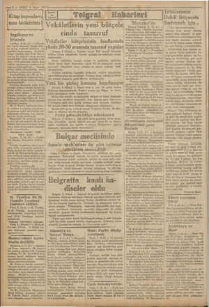    p. » o 2 — VAKIT 4 Nisan 1932 ET Tolyral “Haberleri Vekâletlerin yeni bütçele İngiltere ve Irlanda Londra, -3 (A. A.) —...