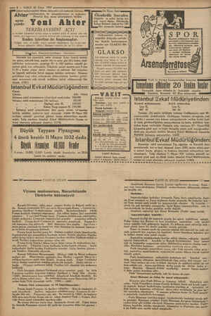     A ee e — 8 — VAKIT 22 Nisan 1932 Şirket mukavelesinin hitamı dolayısile hali tasfiyede bulunan Ahter terzibanesinin ilk