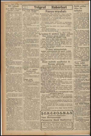  Fe Ni kii ek yeme EŞ ya e — 2 — VAKIT 26 Nisan 193 932 bütçesi Yeni bütçe lâyıhası | meclise verildi Ankara, 25 — 1992...