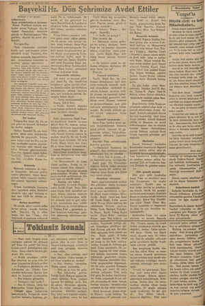  'VAKTT 11 MAYIS 1932 — —— AŞ ge Başvekil Hz. Dün (Osttarahı 1 inci sayfada) selâmlamıştır. Rum ortodokosların tazimatı |...