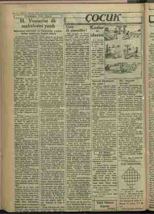    «—— 8—VAKIT 2 Haziran 1932 Yunanistanın Dahili Vaziyeti M. Venizelos ilk makalesini yazdı Buhranın sebebini ve Çaldarisin
